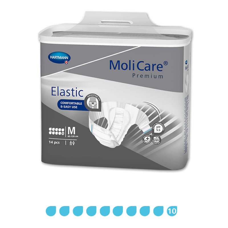 MoliCare | Premium Elastic 10 Drops Slip Tab Style - All Sizes S/M/L/XL