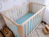 Duck Egg Blue Fitted Organic Cot Sheet - Bubba Bump
