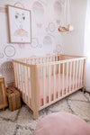Blush Fitted Organic Cot Sheet - Bubba Bump