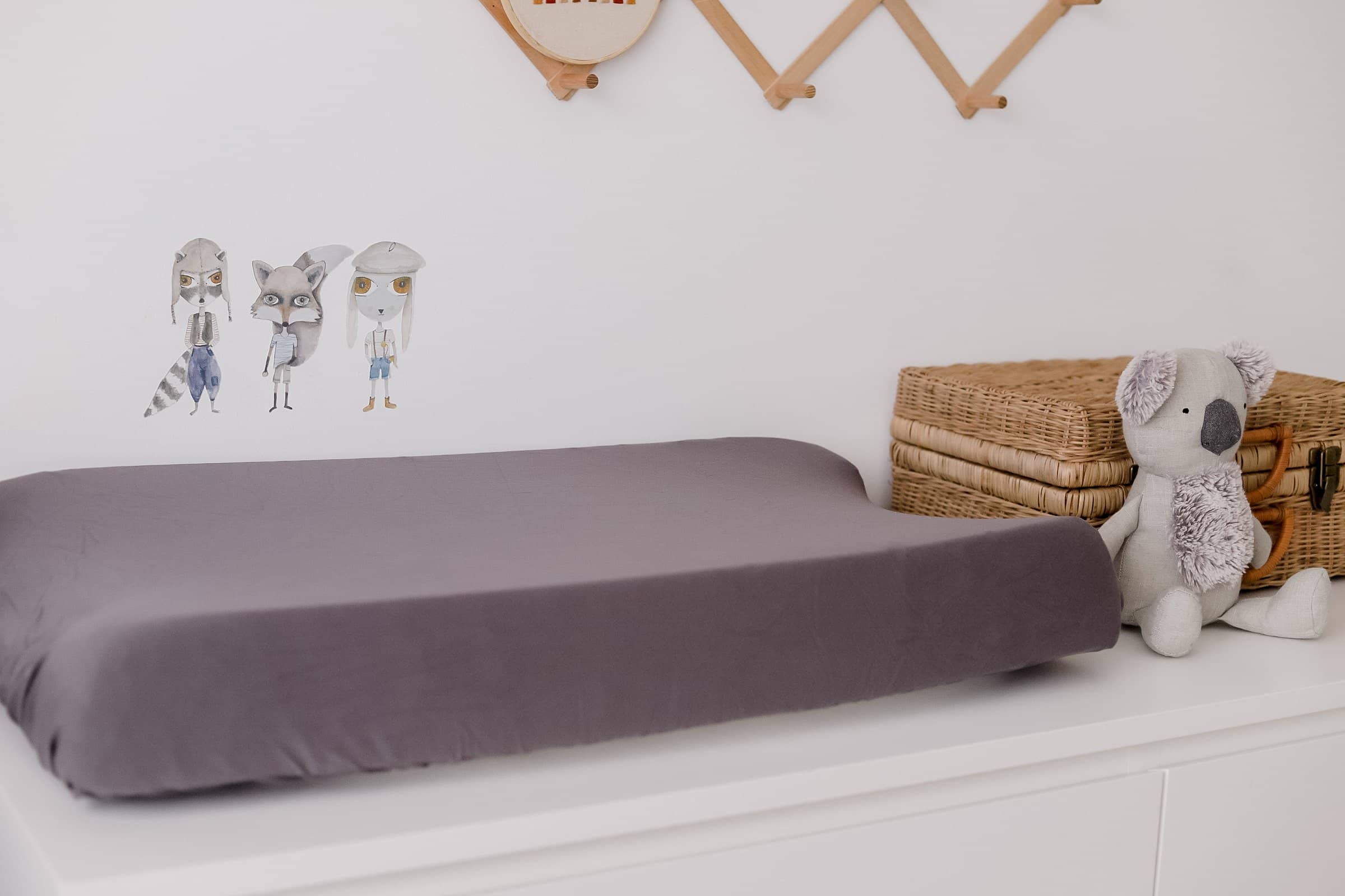 Storm Fitted Organic Bassinet Sheet/ Change Mat Cover - Bubba Bump