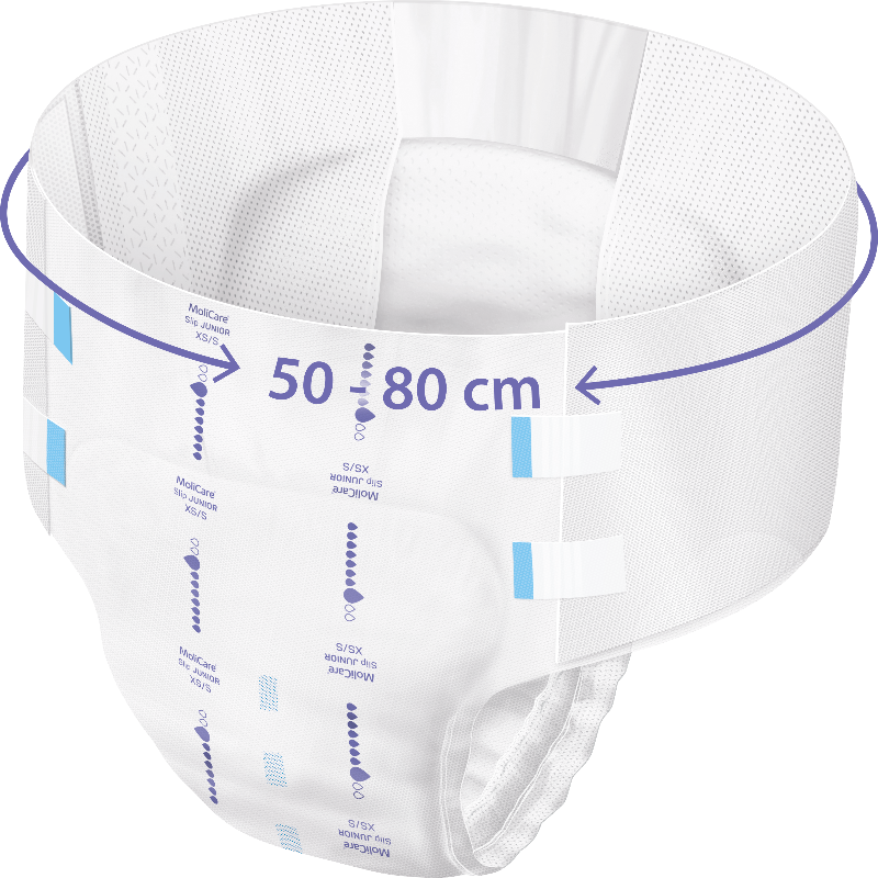 White medical device with measurement markings on a white background