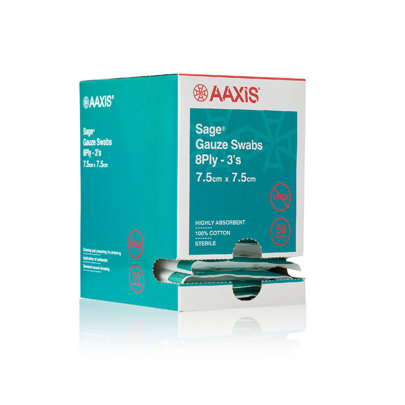 Sage Gauze Swab Dispenser 7.5cm x 7.5cm 8Ply (11012066)