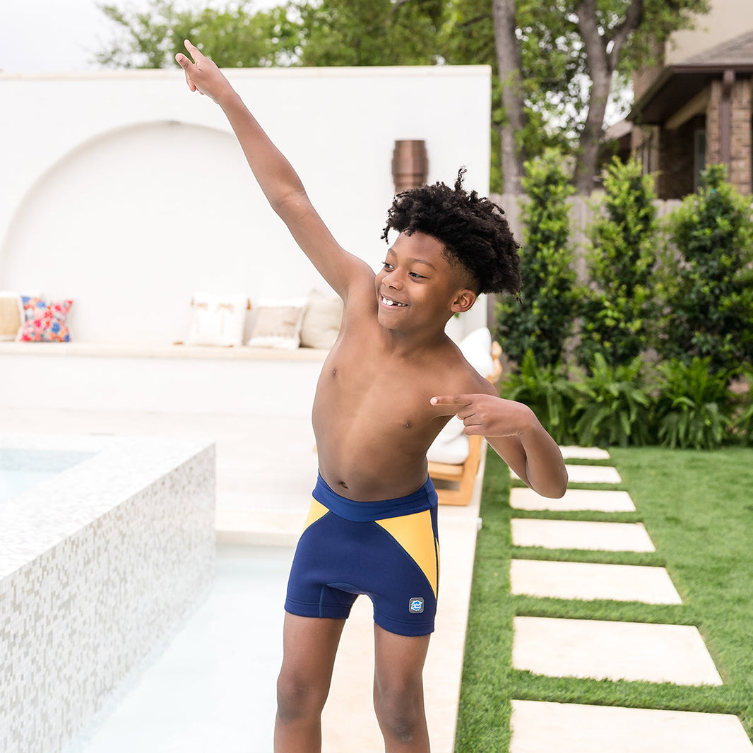 Splash About | Kids Incontinence Swim Splash Jammers Navy/Yellow