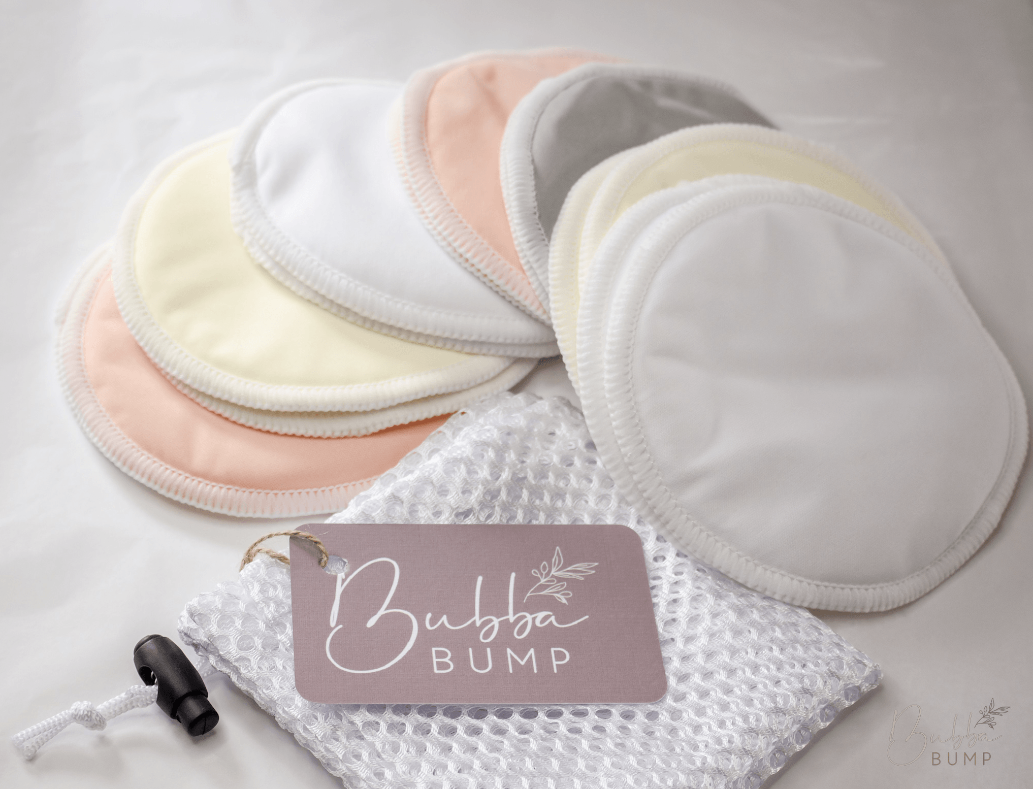 Organic Bamboo Reusable Breast Pads (7 pairs) - Bubba Bump