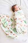 Woodland Bamboo Muslin Wrap - Bubba Bump
