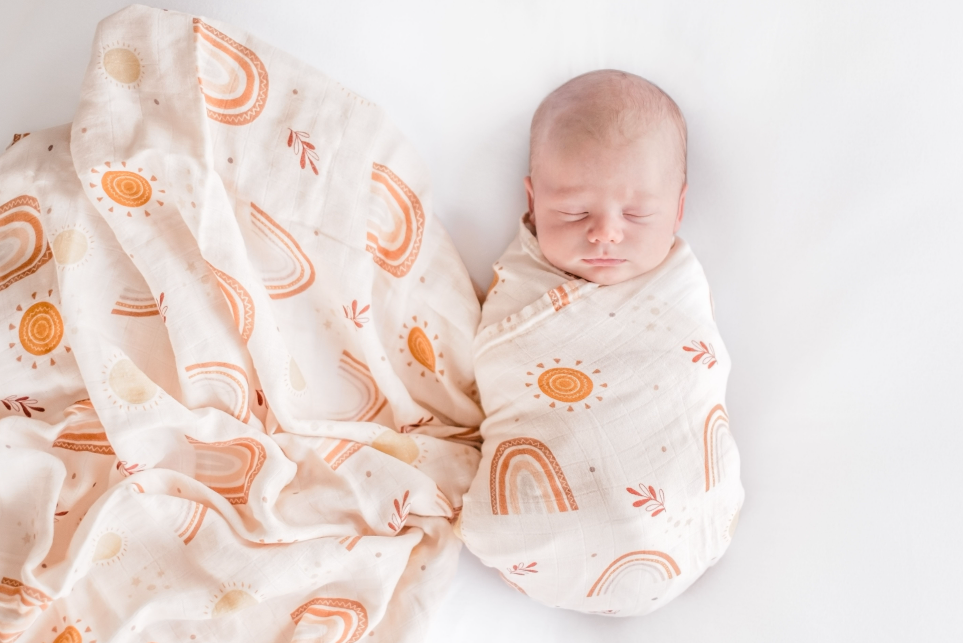 Rainbow Bamboo Muslin Wrap - Bubba Bump