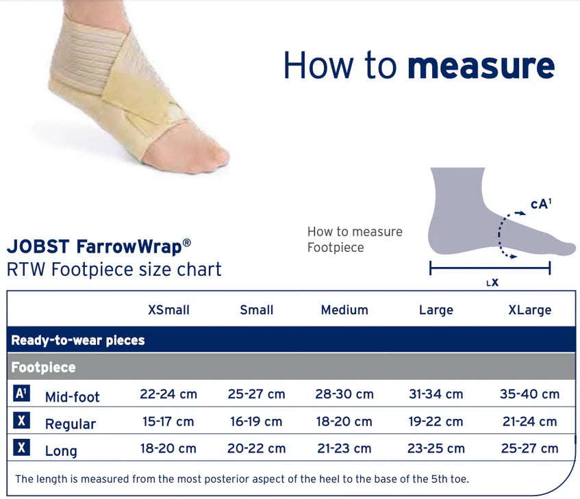 JOBST Farrow Wrap Lite Foot Tan, Each - All Sizes
