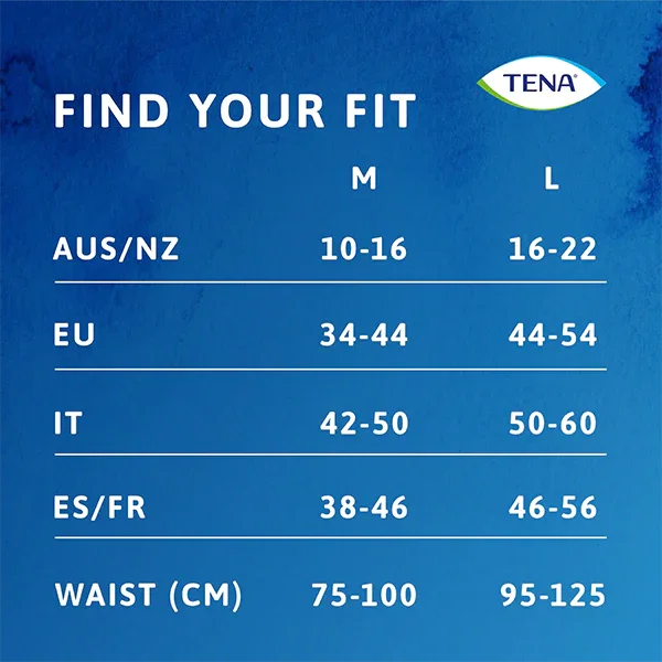 TENA | Discreet Low Waist Incontinence Disposable Underwear - White