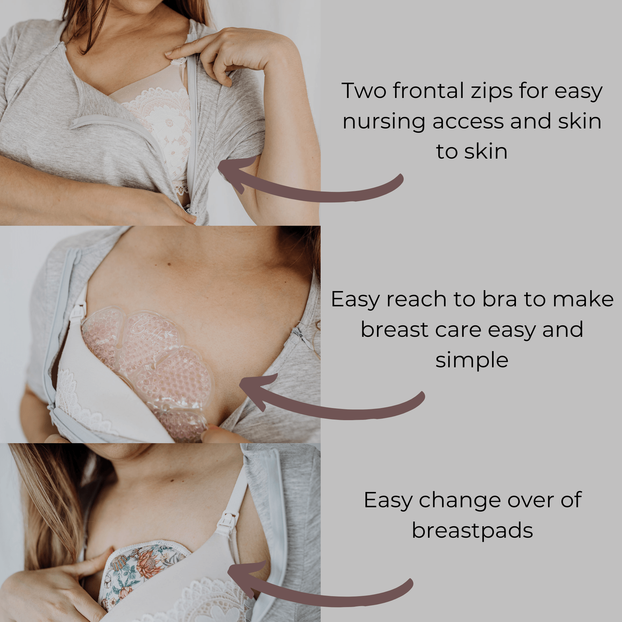 3 in 1 labour, delivery and nursing gown - Bubba Bump