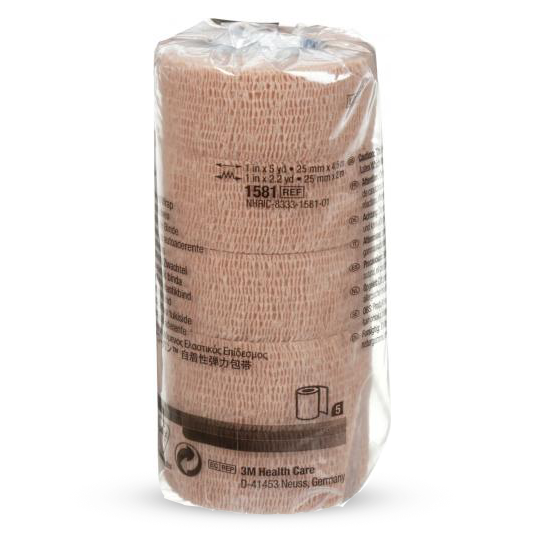 3M Coban Self-Adherent Wrap 2.5cm x 2m Tan 1581