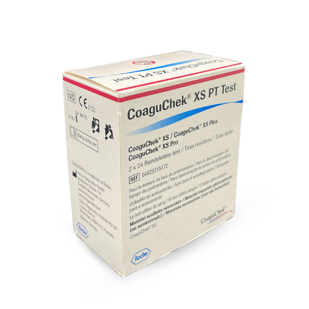 CoaguChek XS PT Test Strips - 2 X 24, Box of 48 (04625315172)