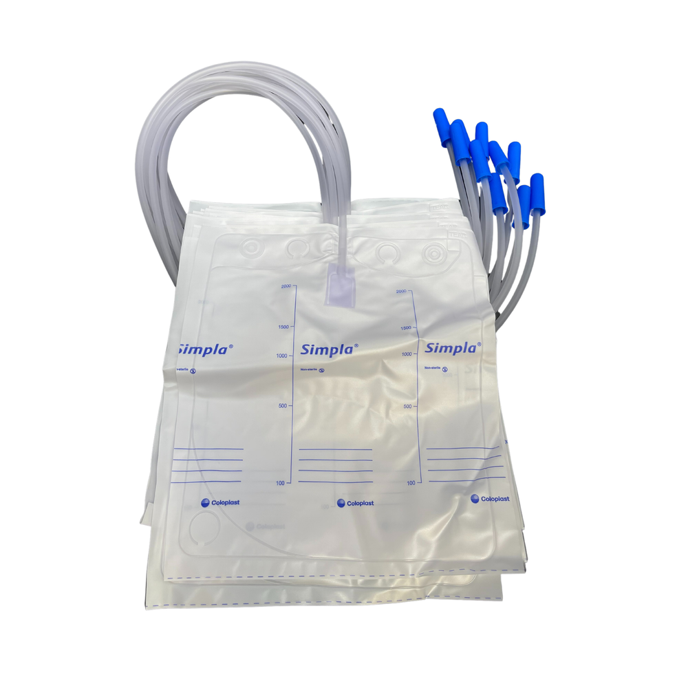 Coloplast Simpla S2 Bedside Drainage Bag 2000ml Non-Sterile, 100cm (21801), Each