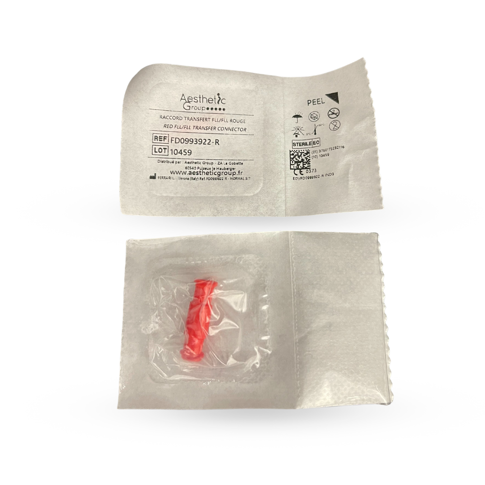 Transfer Connector Luer Lock To Luer Lock Red FLL/FLL, Box of 100 (PRE993922R)