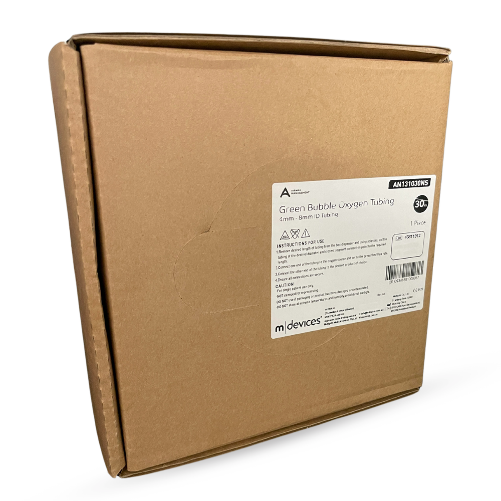MDevices Bubble Oxygen Tubing Size 30m Non-Sterile Clear (AN131030NS)