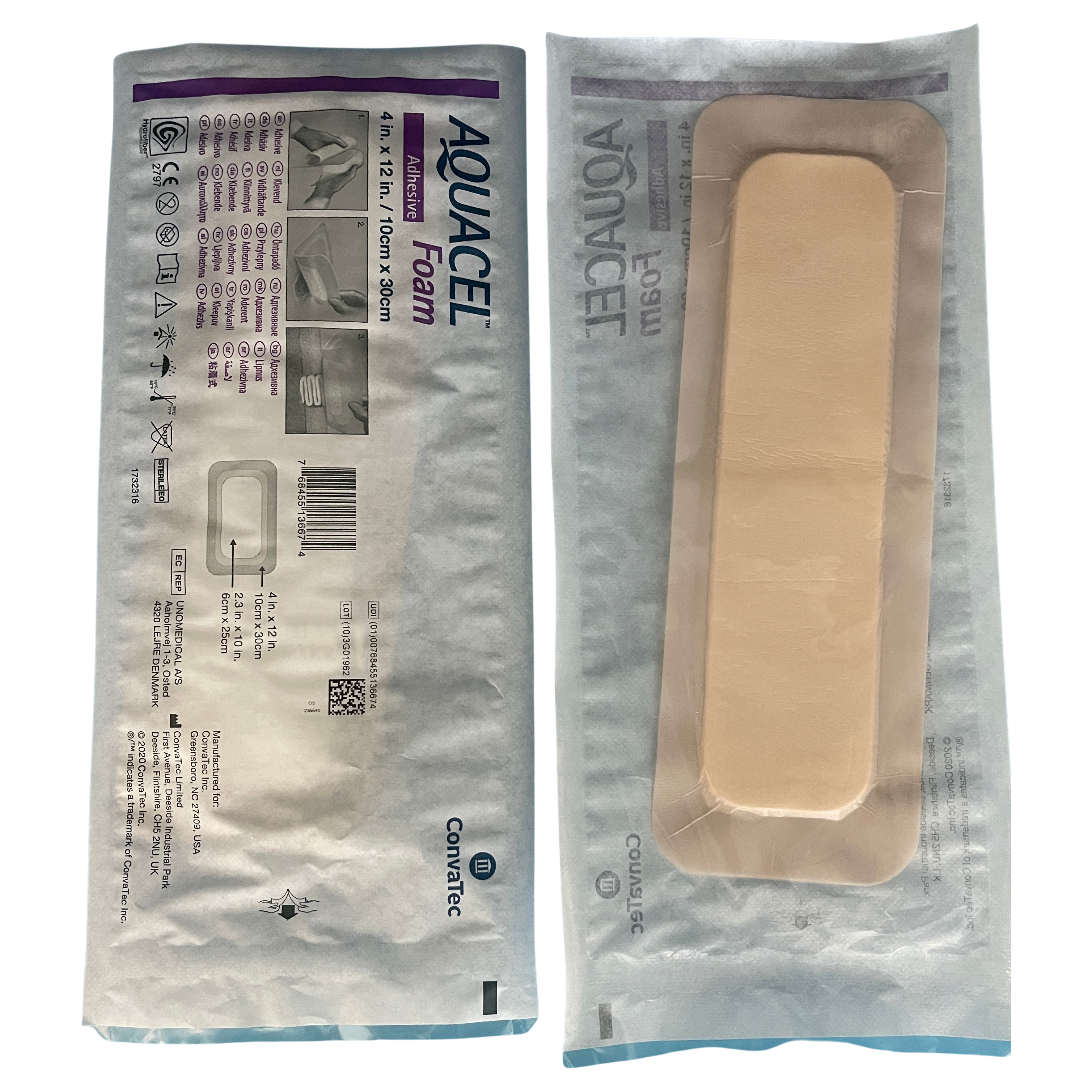 ConvaTec Aquacel Foam Dressing 10Cmx30Cm Adhesive (421155)