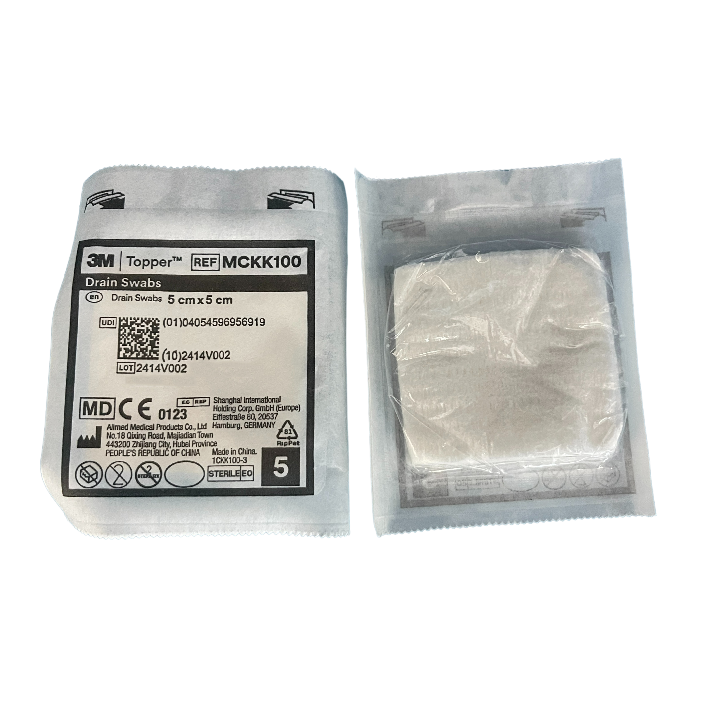 Topper Drain Sponge Sterile (5cm x 5cm / 10cm x 10cm)