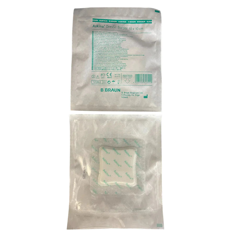 B. Braun Askina Dressil Border Dressing 10cm x 10cm, Box of 10 (5391010)