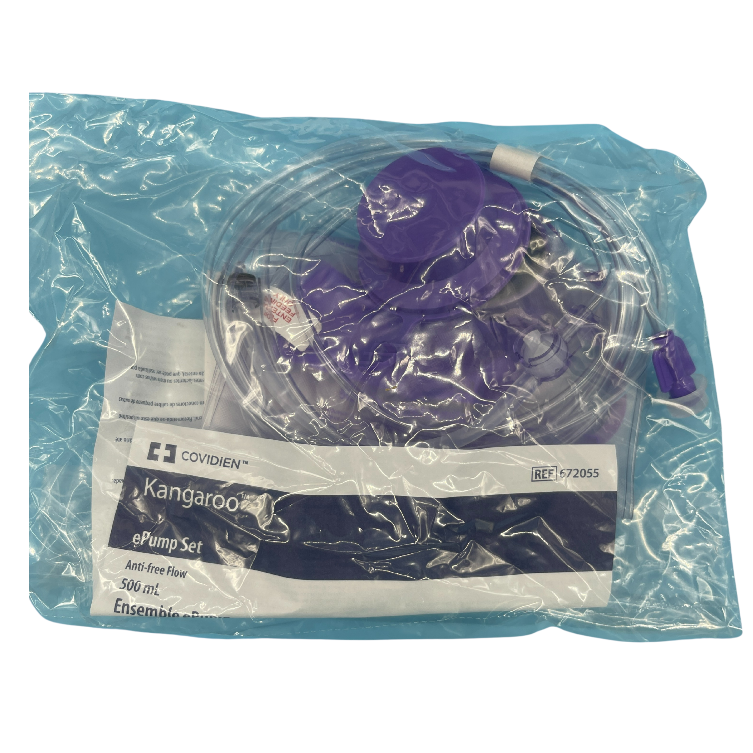 Kangaroo E Pump Feed Administration Set 500mL Cap Set (672055)