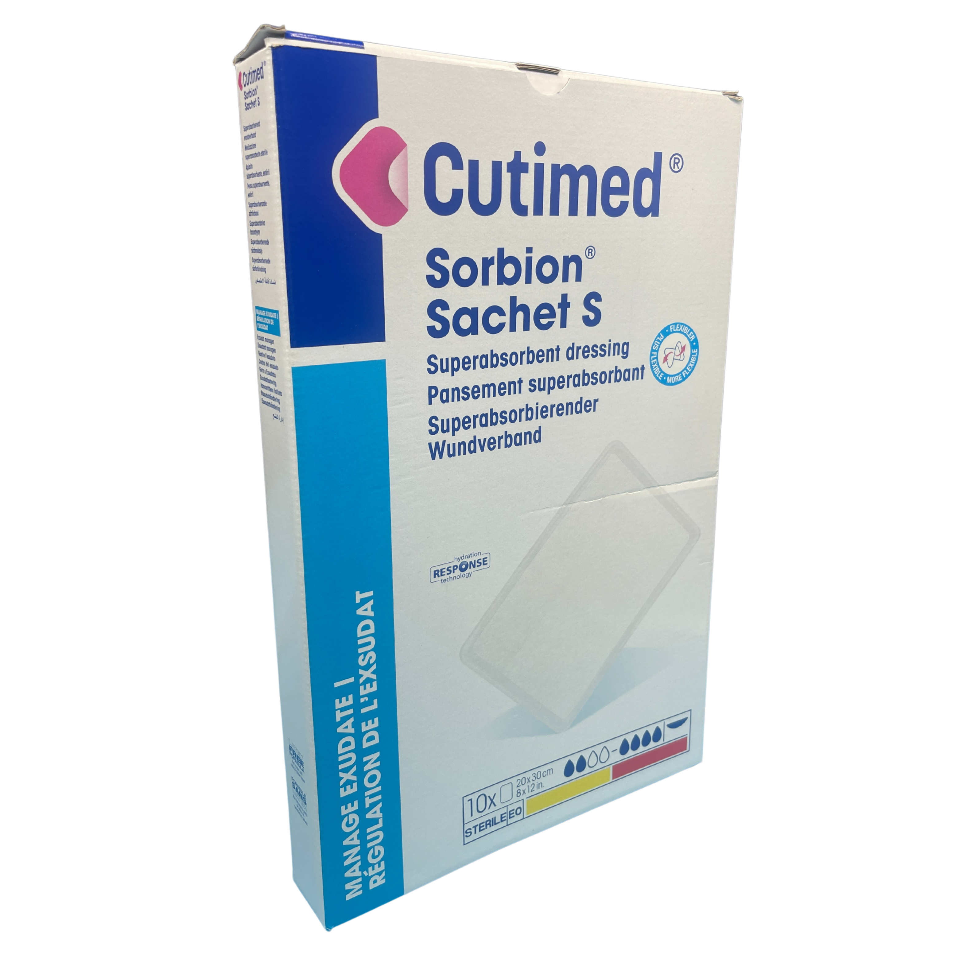 Cutimed Sorbion Sachet S Superabsorbent Sterile, Box of 10 - All Sizes