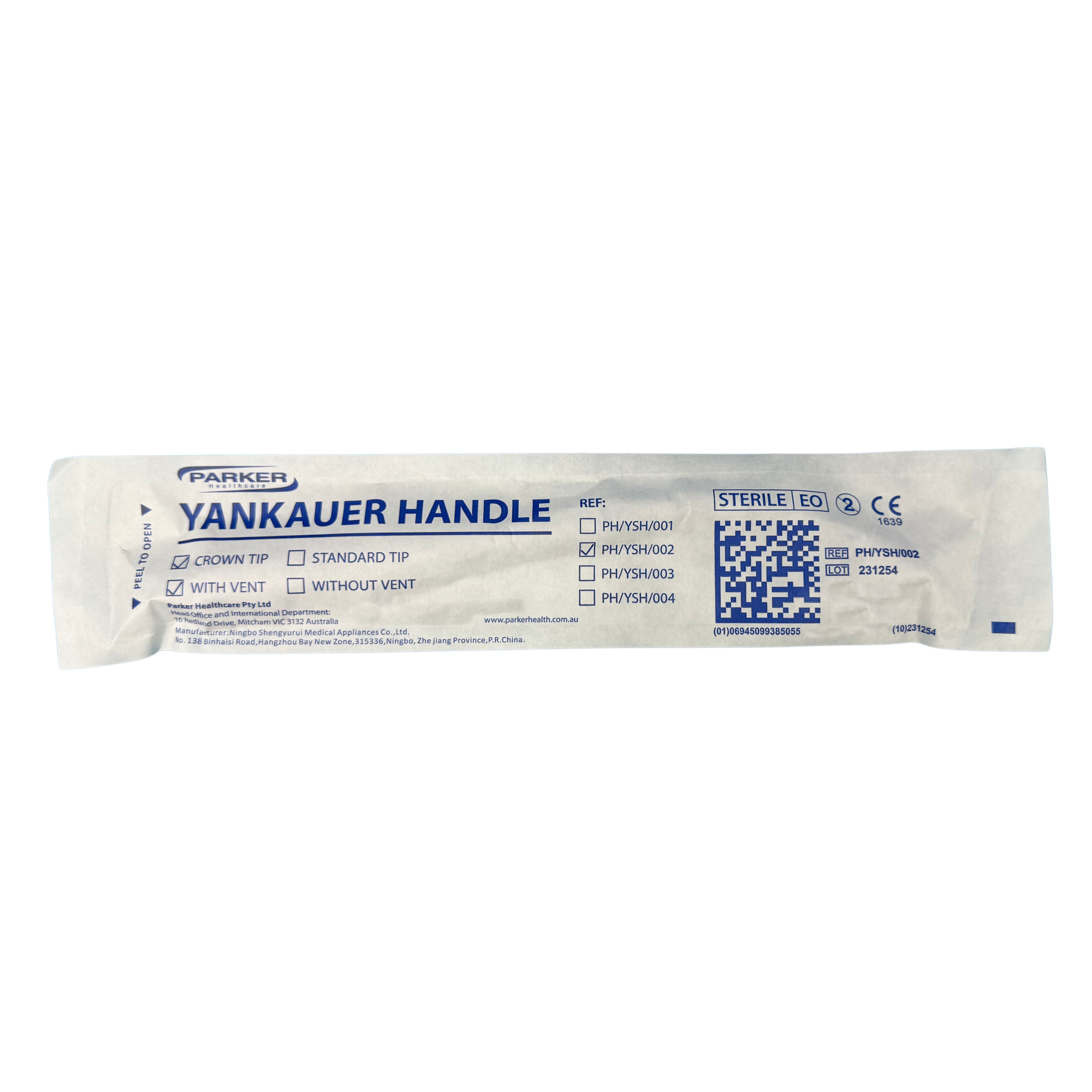 Disposable Yankauer Suction Handpiece Crown Tip With / Without Vent