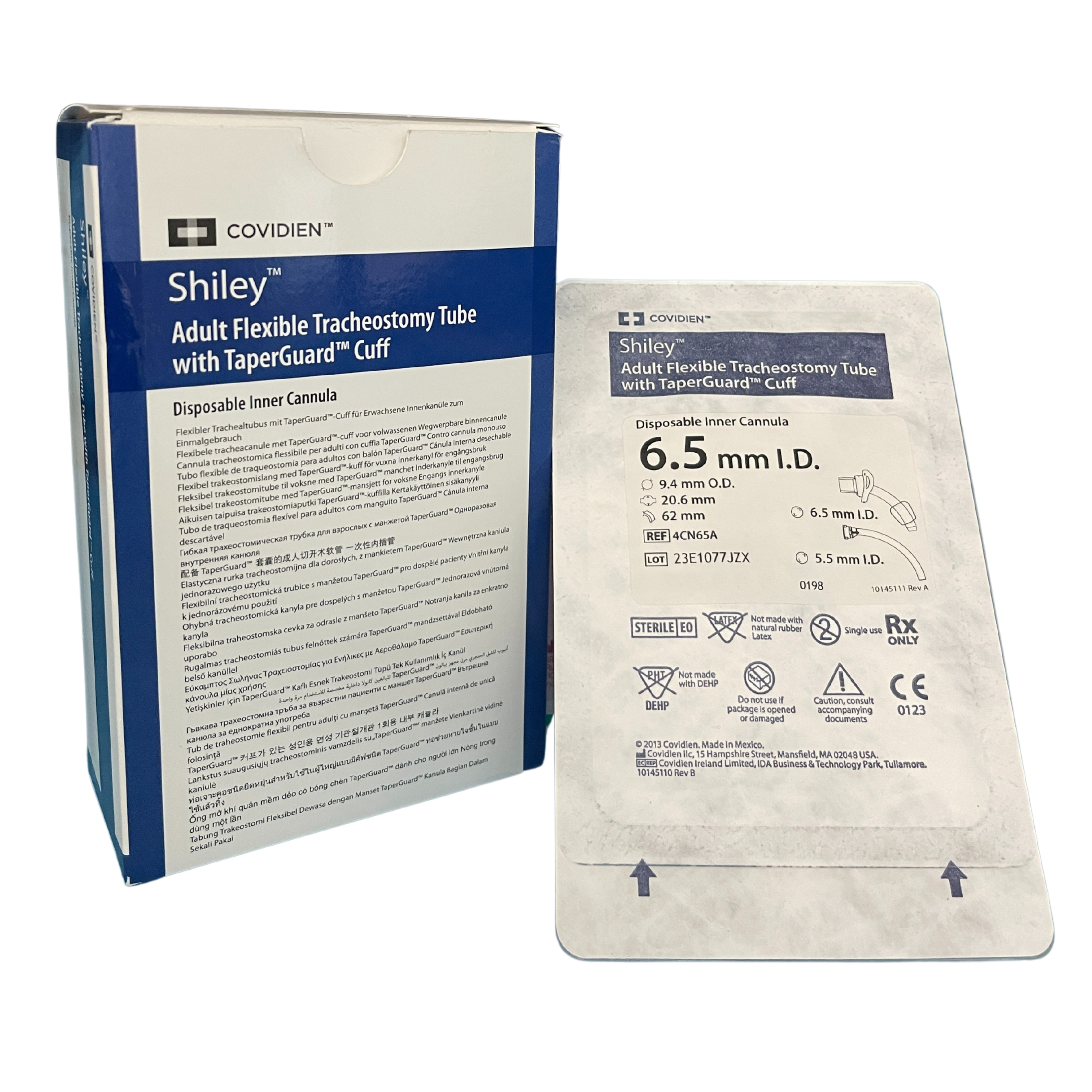 Shiley Flexible Tracheostomy Tube With TaperGuard Cuff and Disposable Inner Cannula, Box of 1 - All Sizes