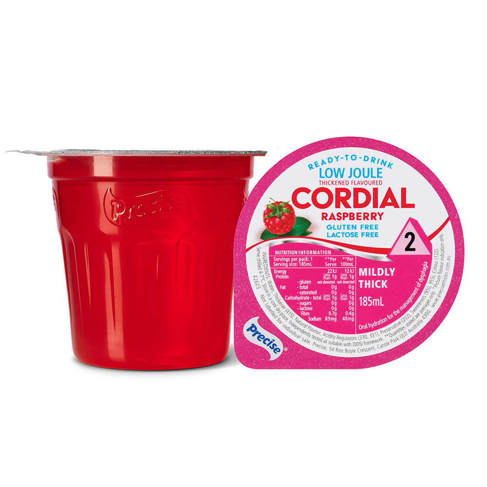 Precise | Ready-To-Drink Low Joule Raspberry Flavoured Cordial 185mL, Pack of 12 - All Types