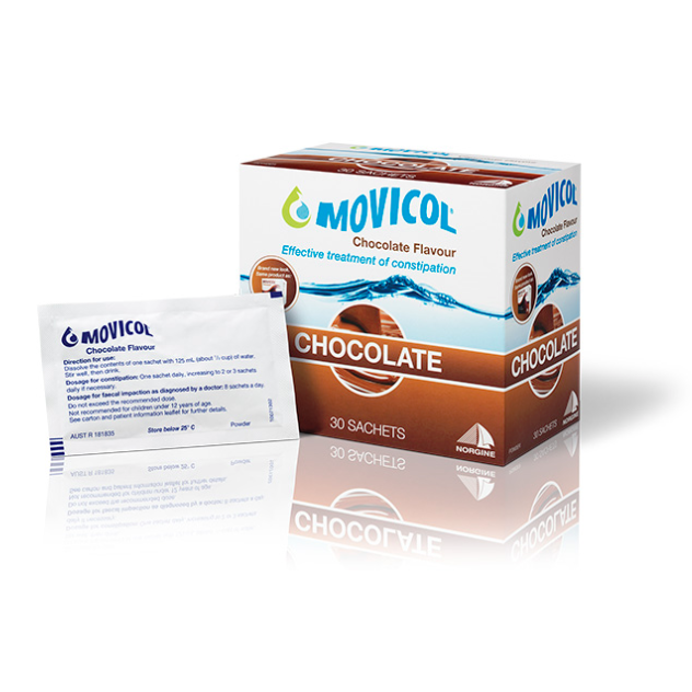 Movicol Sachets 13.8g Adult, Pack of 30 Sachets (Lemon Lime / Chocolate / Flavour Free)
