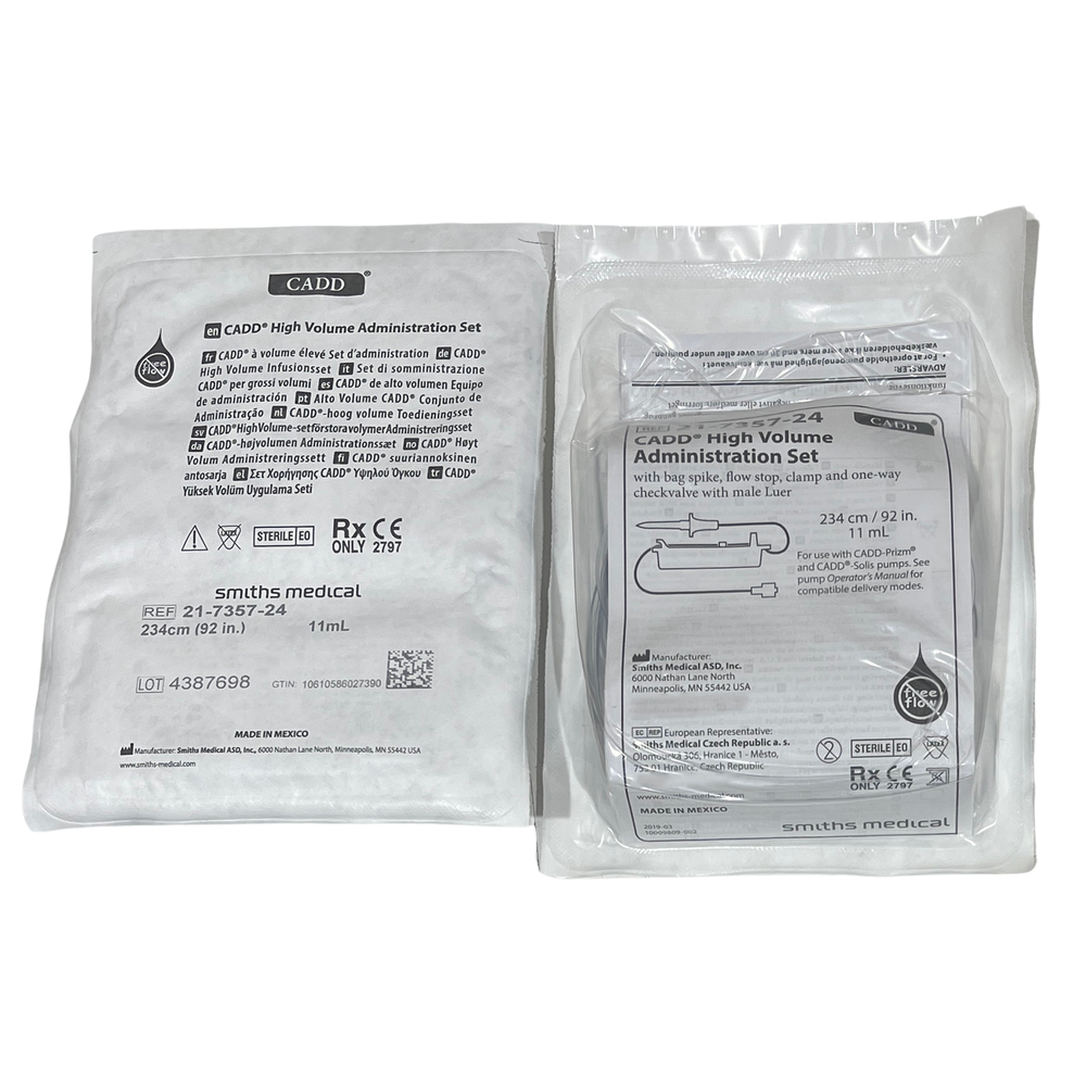 IV Pump Set CADD® High Volume Pump Without Ports 500 mL, 15pcs/Box