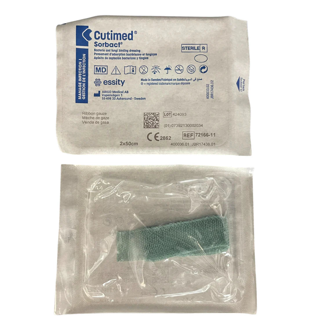 Cutimed Sorbact Ribbon Gauze Sterile (2cm x 50cm / 5cm x 200cm ...