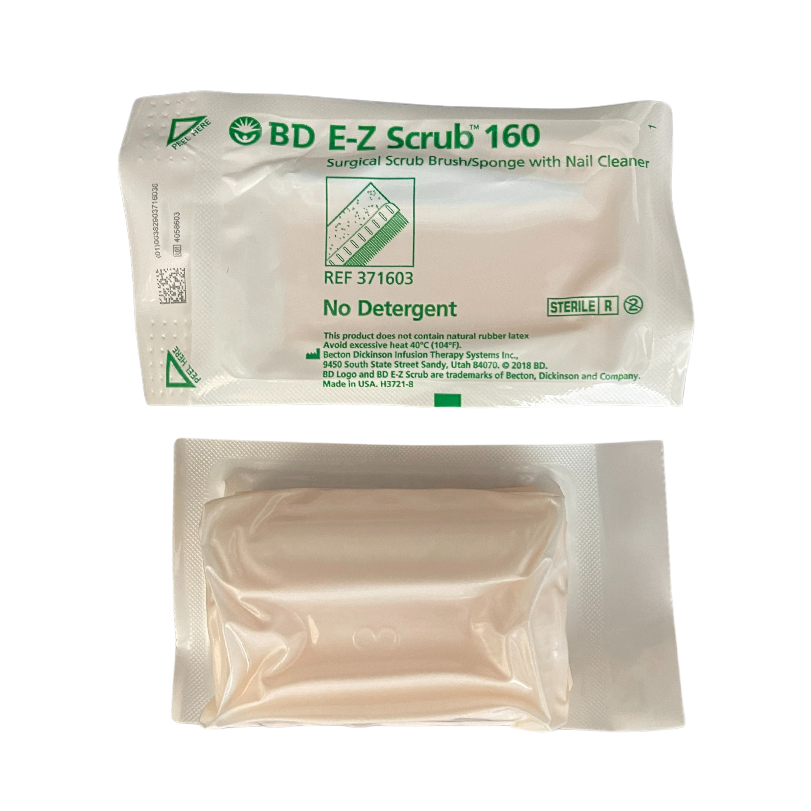 BD E-Z Scrub Dry Sterile Brush, No detergent, Box of 30 (371603)