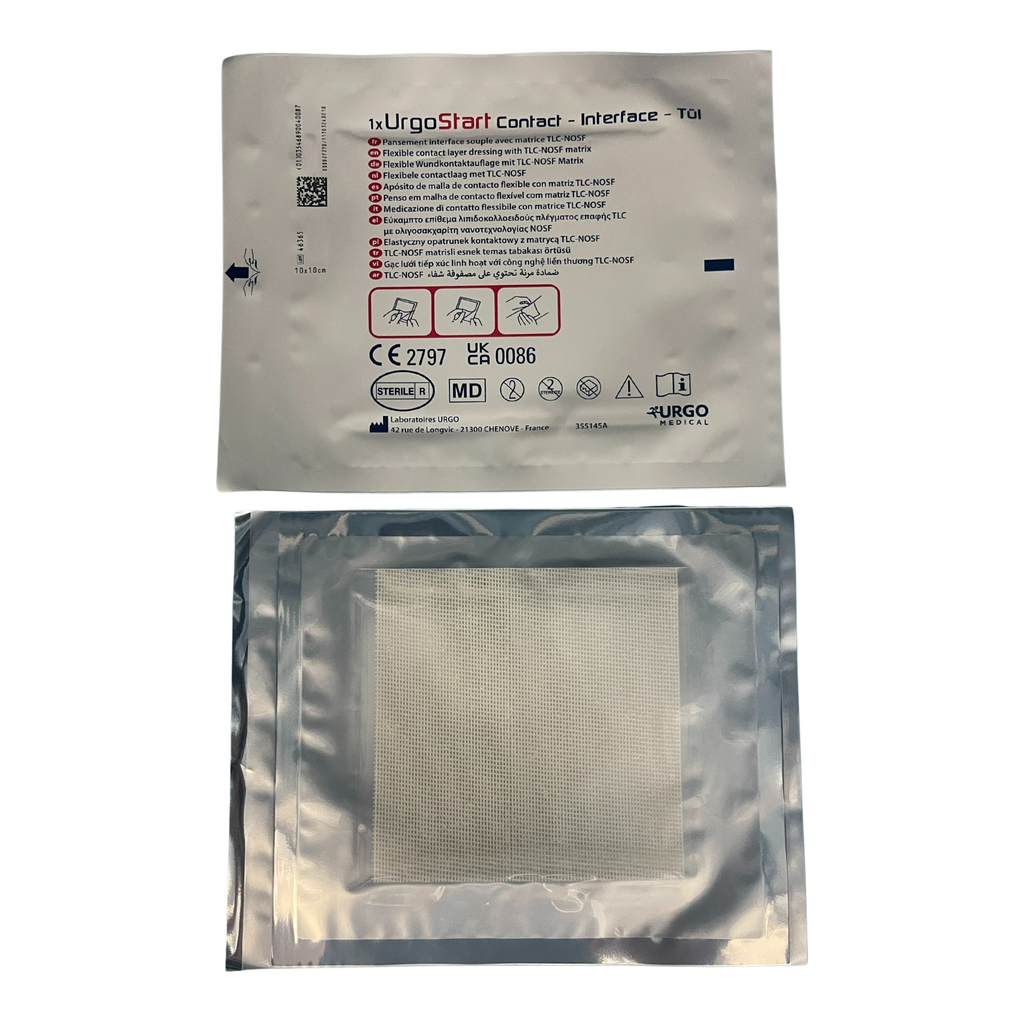 Urgostart Contact Layer 10x10cm Protease Modulating Matrix (100380/ 754113)