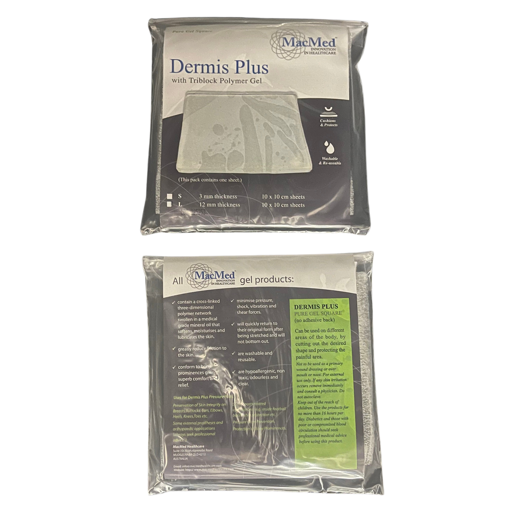 Dermis Plus Gel Pads 12mm 10cmx10cm 10562 - Pack of 5