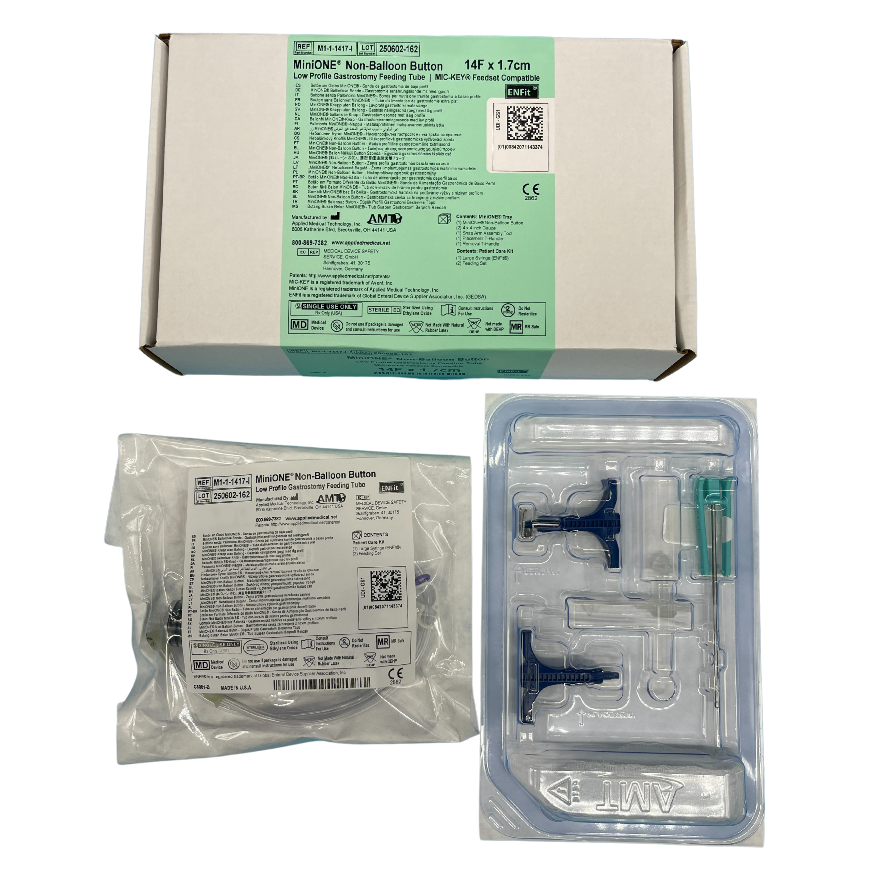 AMT MiniONE  Non Balloon Button Gastrostomy Enfit - All Sizes