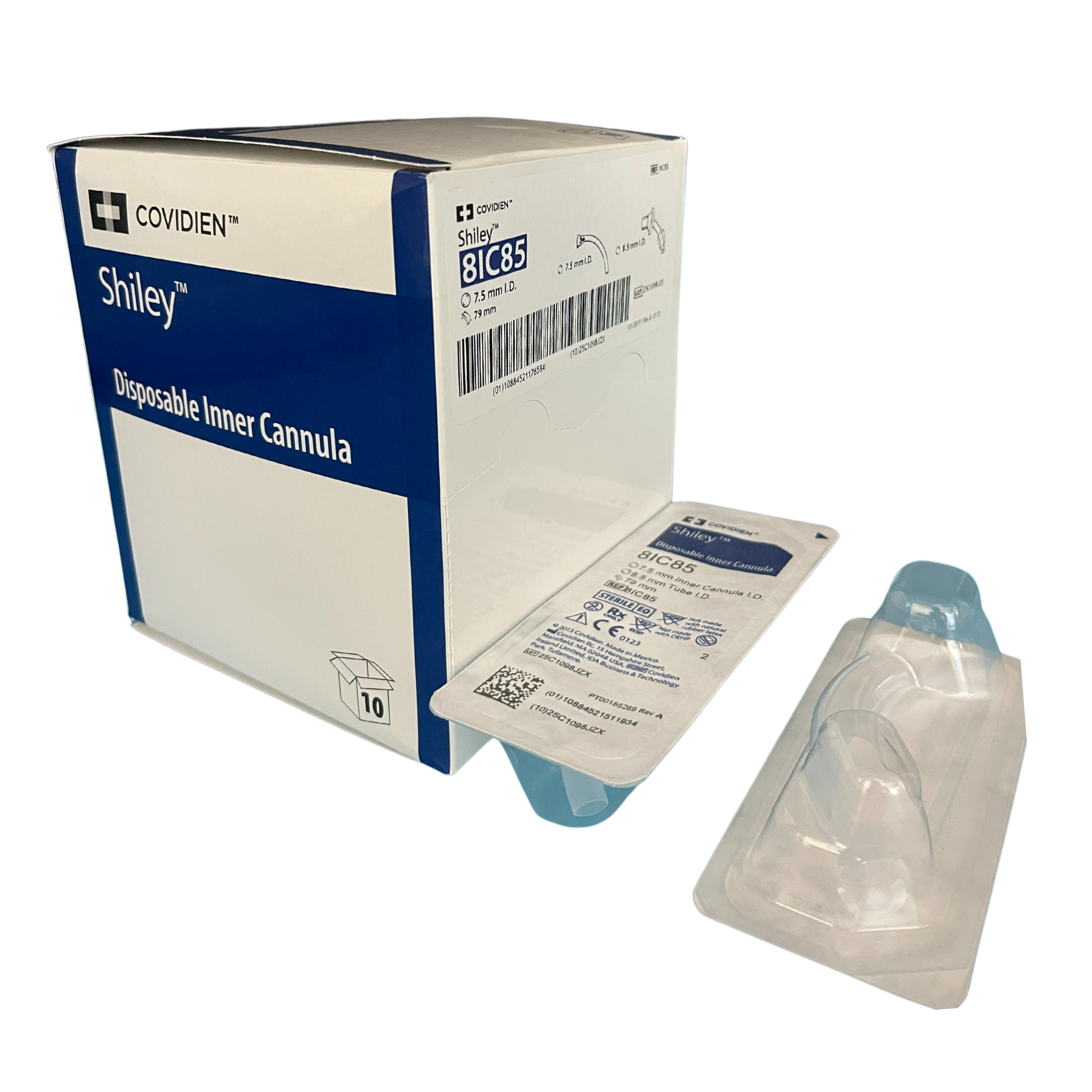 Shiley Flexible Adult Tracheostomy Tube Inner Cannula, 7.5mm, Box of 10 (8IC85)