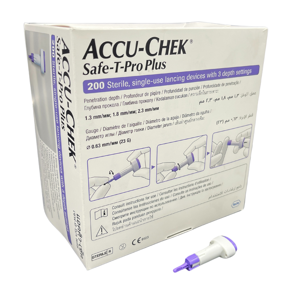 Accu-Chek Safe T-Pro Lancet Plus - Box of 200