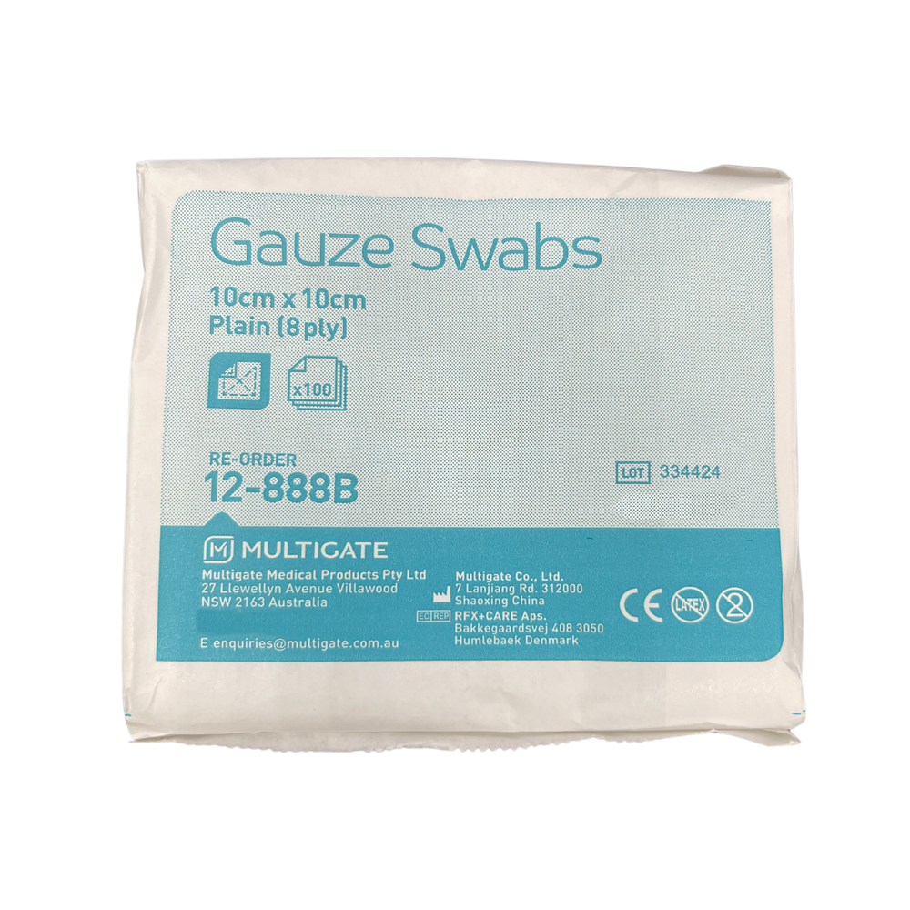 Multigate Gauze Swab White Non-Sterile (5cm x 5cm - 7.5cm x 7.5cm - 10 ...