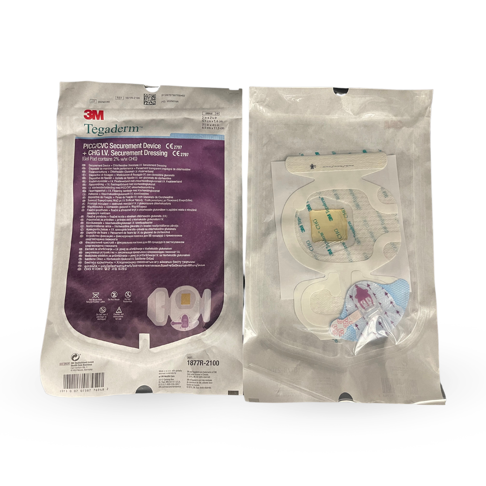 3M Tegaderm PICC / CVC Securement Device + CHG I.V. Securement Dressing 1877R-2100 8.5x11.5cm