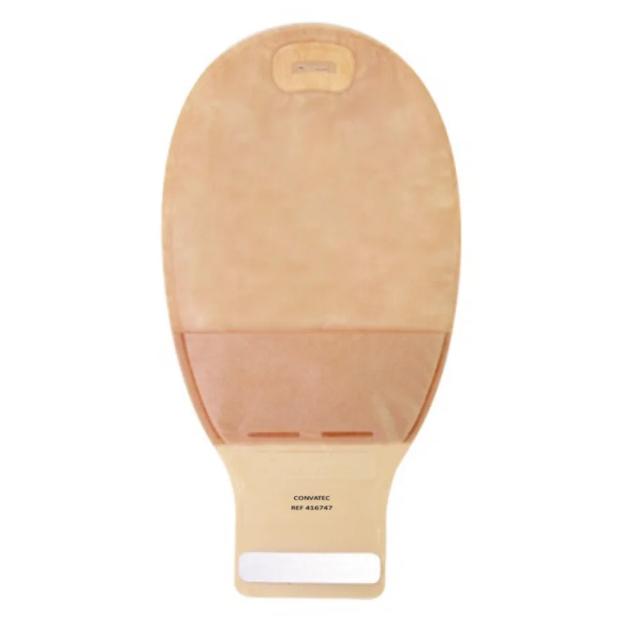 ConvaTec Esteem+ One-Piece Convex Drainable Pouch Medium Pre-Cut Durahesive With Filter 1-Sided Comfort Transparent, Box of 10 - All Sizes