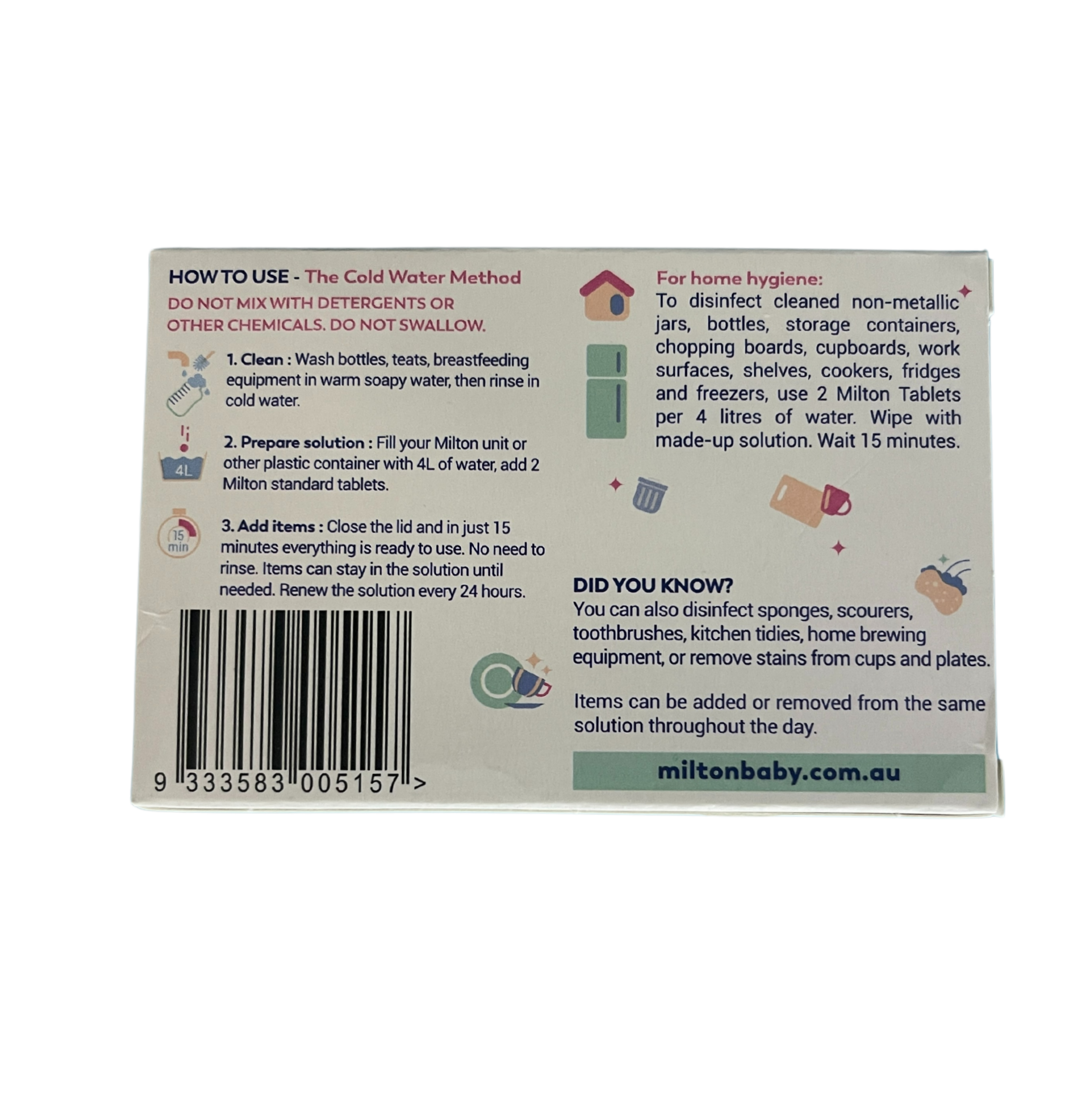 Milton | Anti-bacterial Tablets 30 Pack MI0304