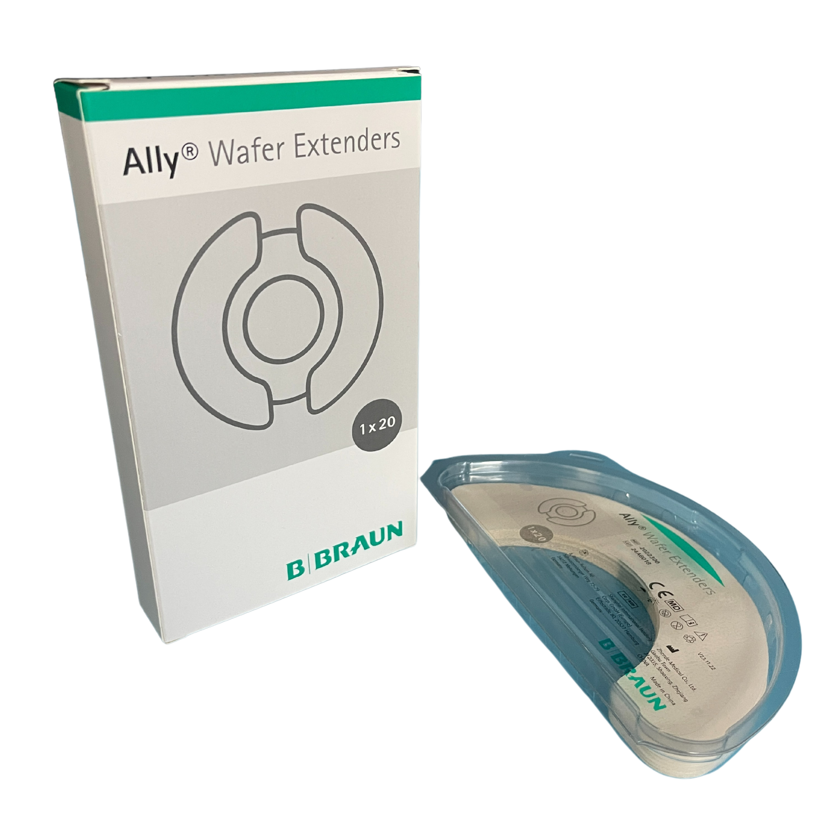 Ally Wafer Extenders, Ostomy Elastic Barrier Strips, Box of 20 (202230 ...