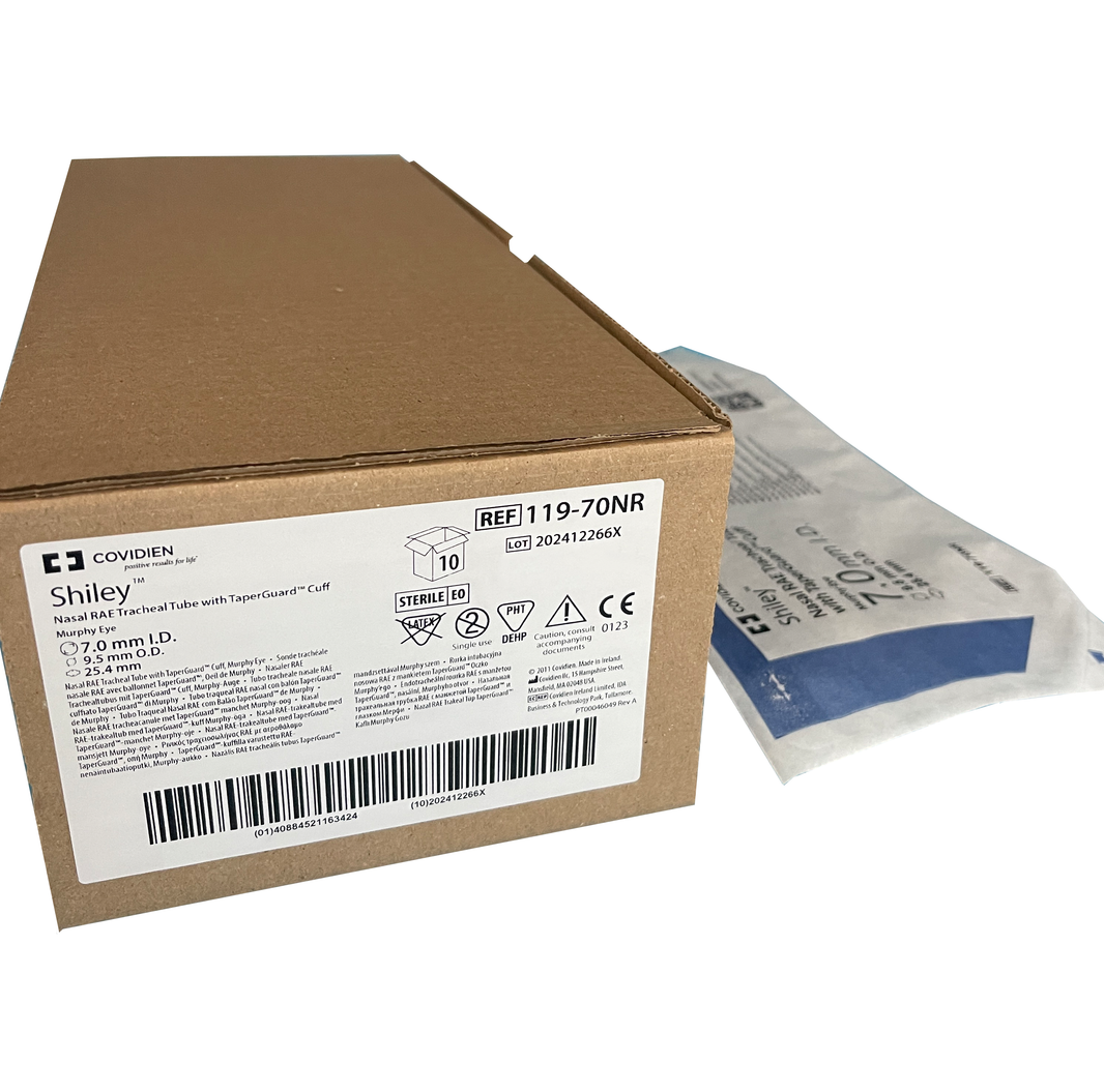 Shiley Nasal RAE Endotracheal Tube with TaperGuard Cuff, Box of 10 - All Sizes