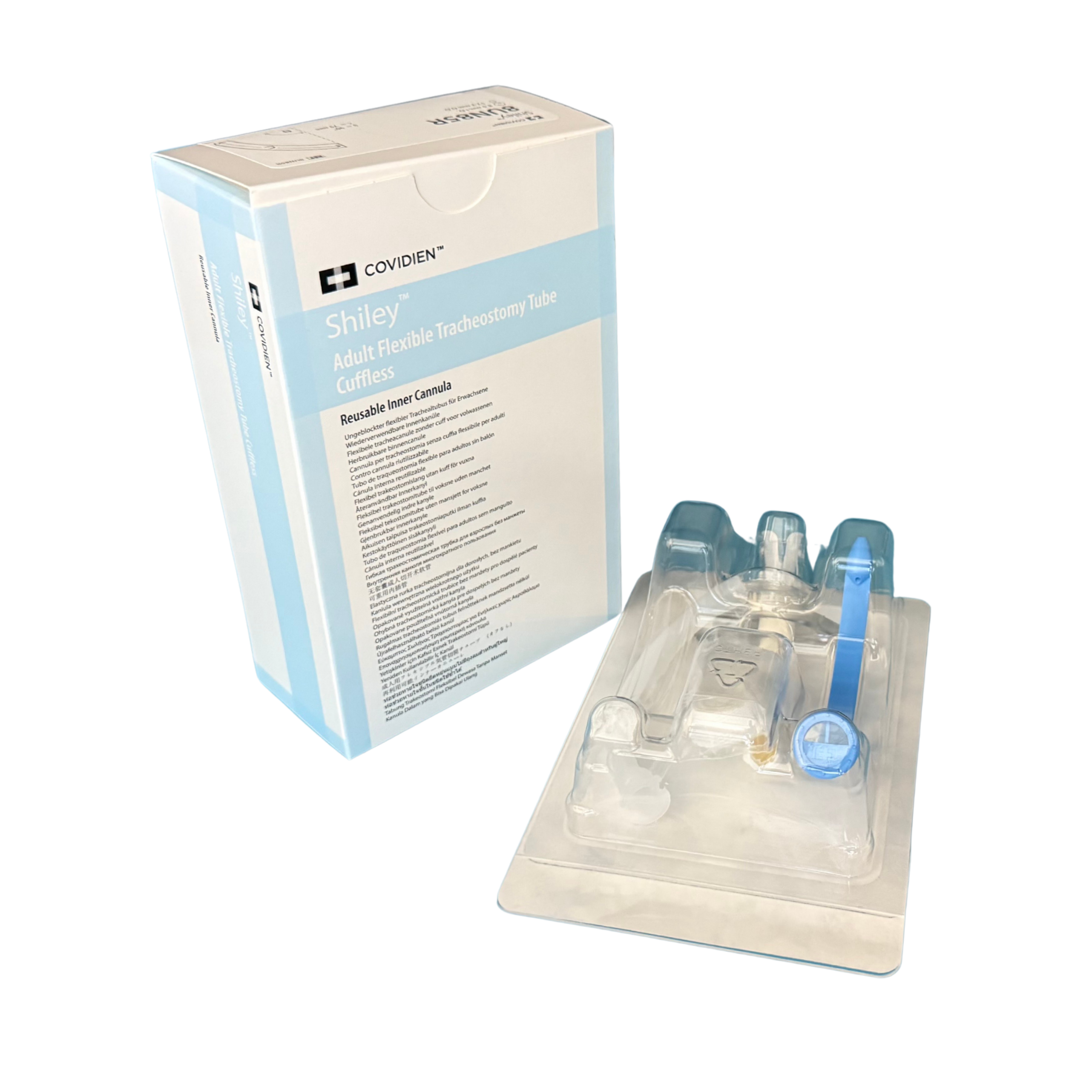 Shiley Flexible Tracheostomy Tube, Cuffless, With Reusable Inner Cannula, Box of 1 - All Sizes