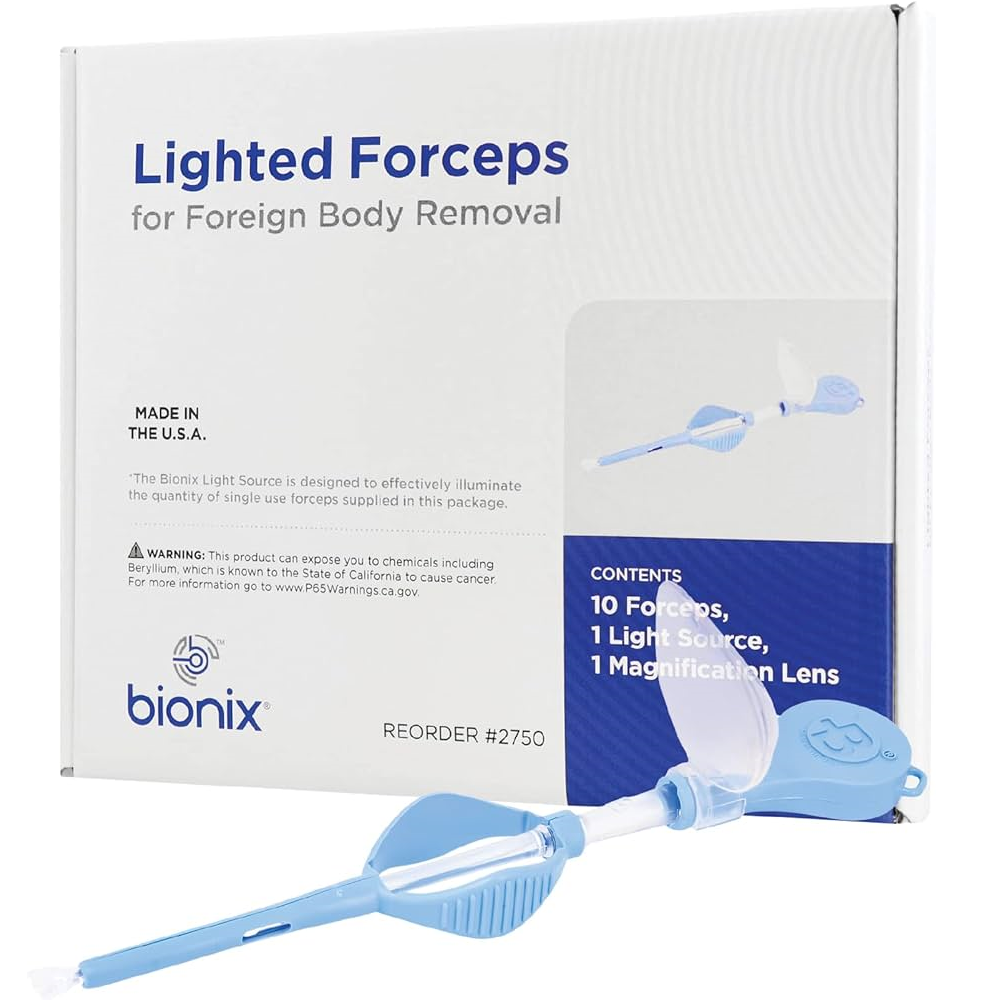 Bionix Lighted Forceps for Foreign Body Removal, Box of 10 - All Types ...