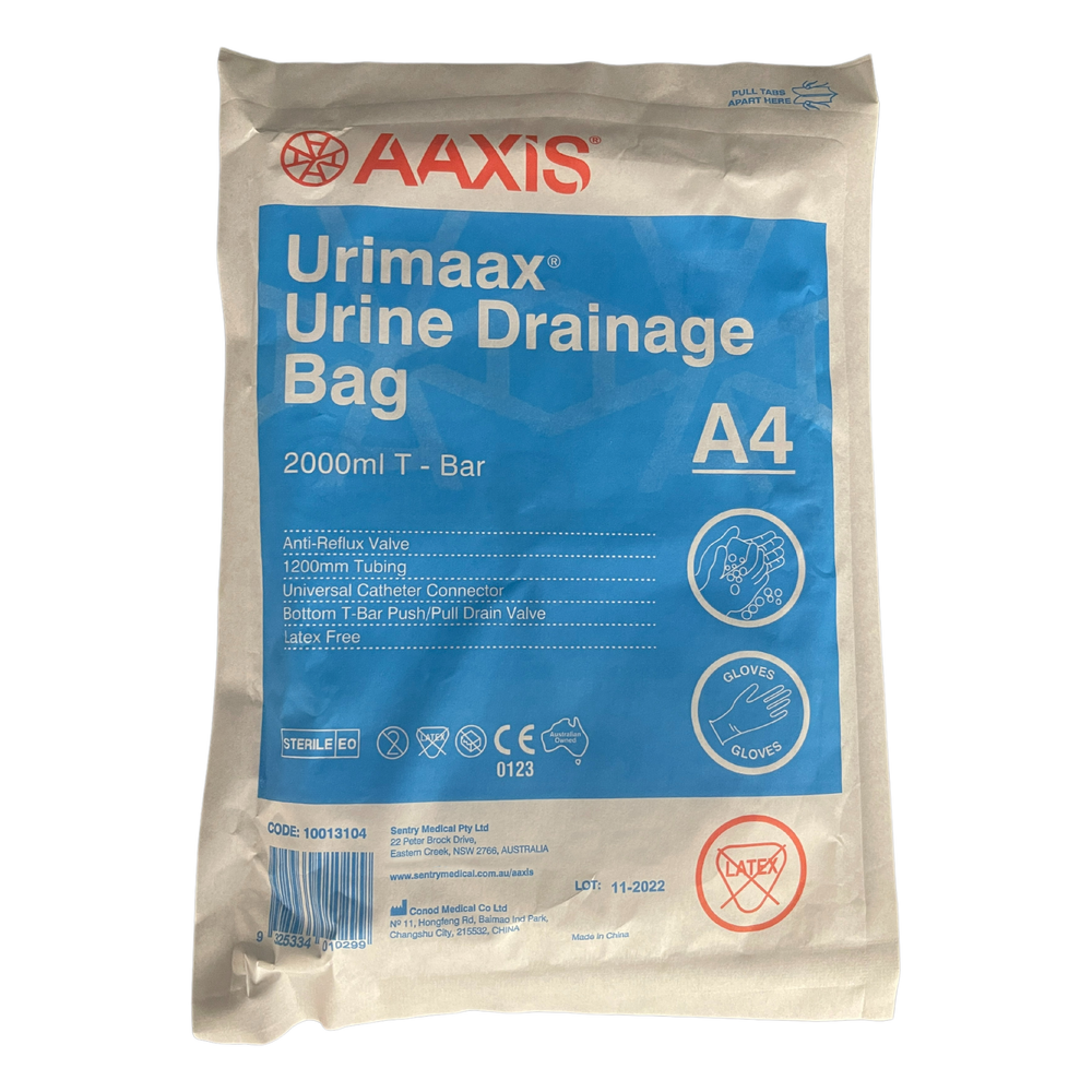 Sentry Medical | Urimaax Drainage Bag Closed System 2000mL Sterile A4 10013104