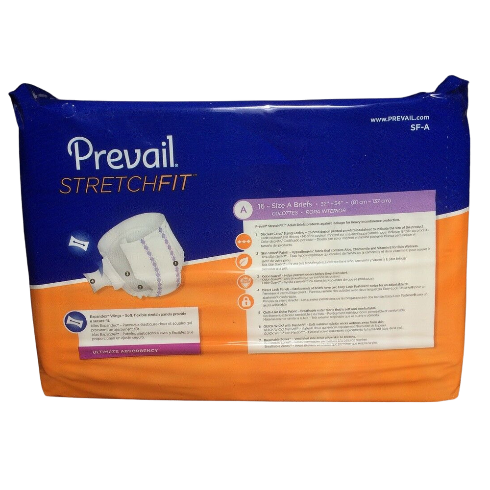 Cello Prevail StretchFit Comfort Supreme Extended Use Size A, (16Items/ pack) IPSFA - 6packs/ Ctn