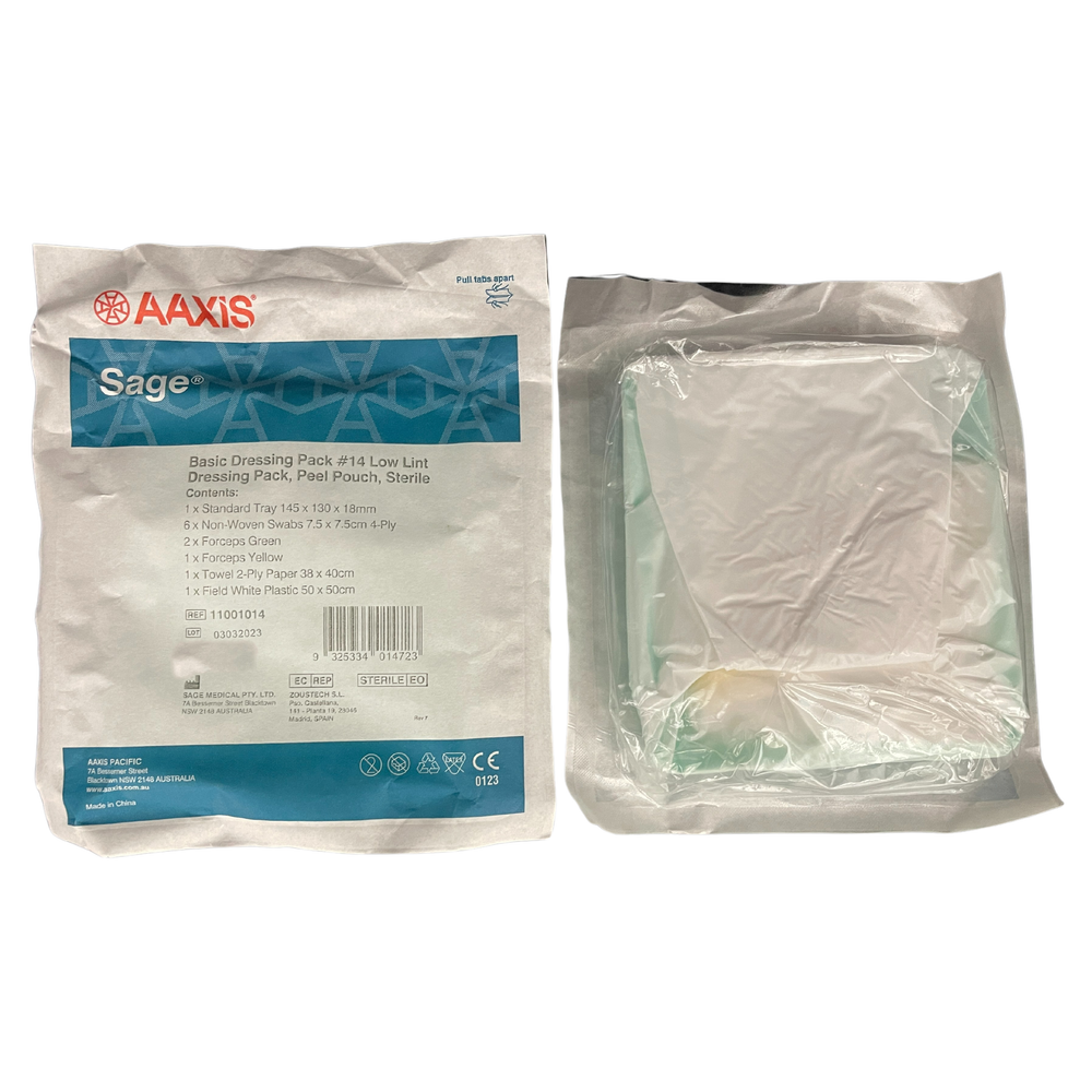 Aaxis AAXIS Dressing Pack #14 Low Lint, Peel Pouch, Sterile (11001014 ...