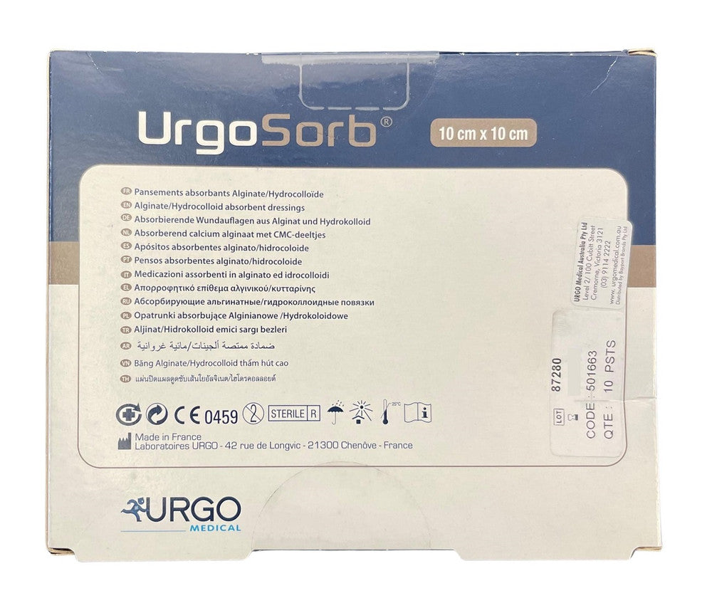 Urgosorb Alginate Wound Dressing 10cmx10cm 100367 - Pack of 10