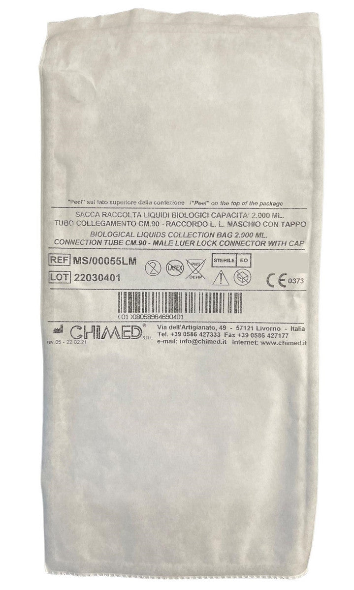 Chimed Drain Bag 2000mL Luer Lock (MS/00055LM)