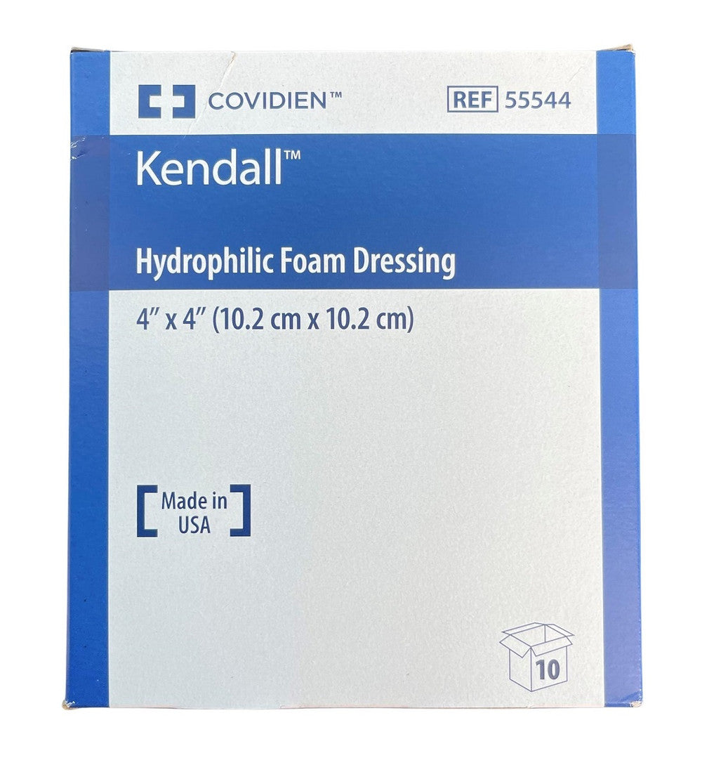 Covidien Kendall Hydrophilic Foam Dressing 10.2x10.2cm (55544)