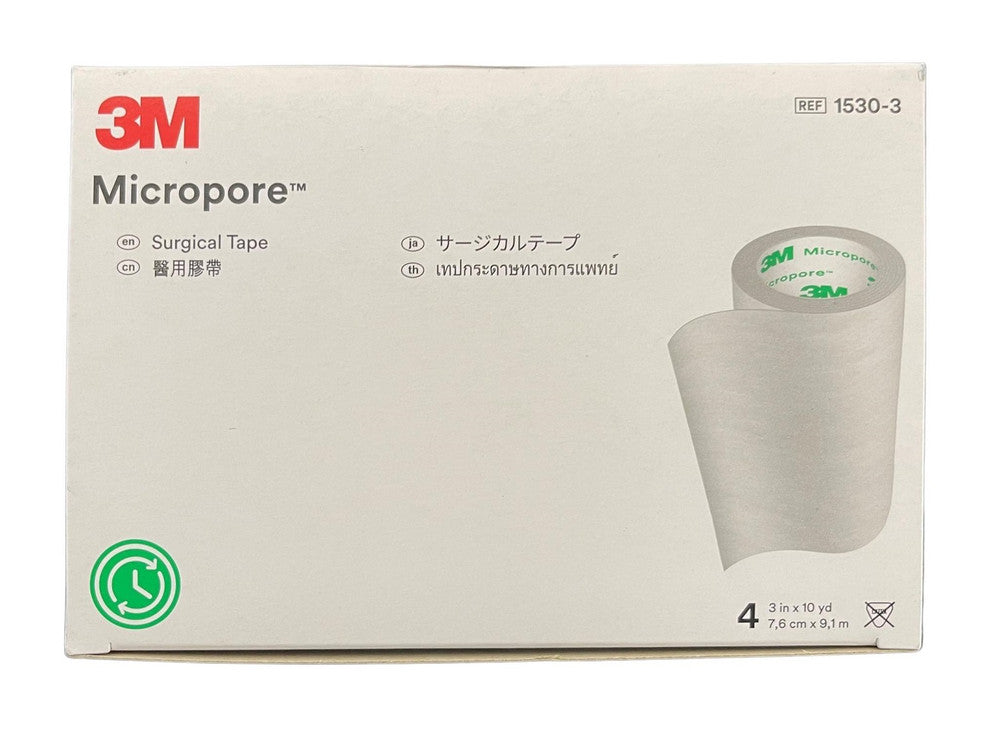 3M Micropore Surgical Tape 75mm x 9.1m White (1530-3)